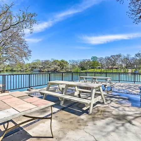 Waterfront Guadalupe River Lodge Home With Dock!